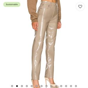 AGOLDE Recycled Leather 90's Pinch Waist in Quail Patent